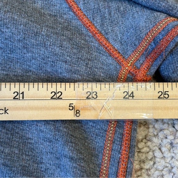 Reversible Fall Tommy Bahama Gray and Orange Quarter Zip Cotton Sweater Large - Picture 7 of 12